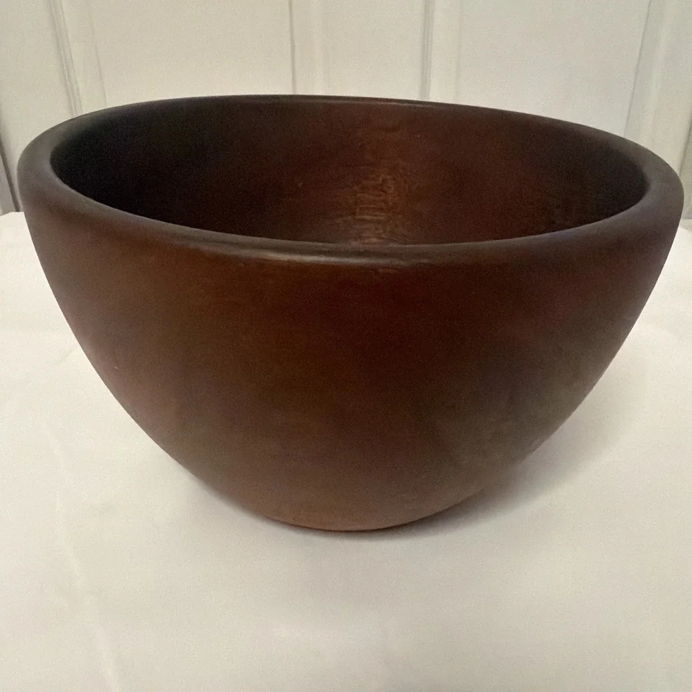 Vintage MCM  Solid‎ Teak Wood Salad Bowl  10